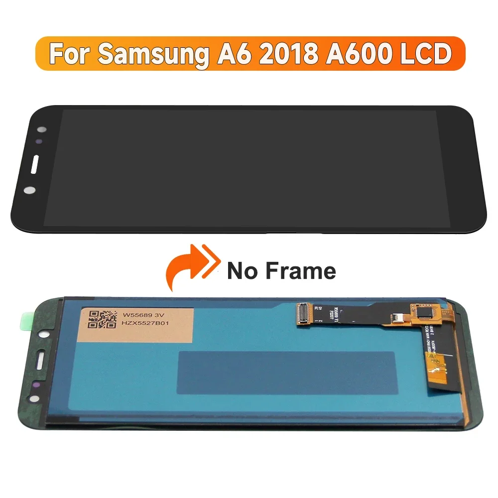 LCD 디스플레이 터치 스크린 디지타이저 어셈블리 교체, 삼성 5.6 A600 A600F A600A A600N A600U 용 A6 2018