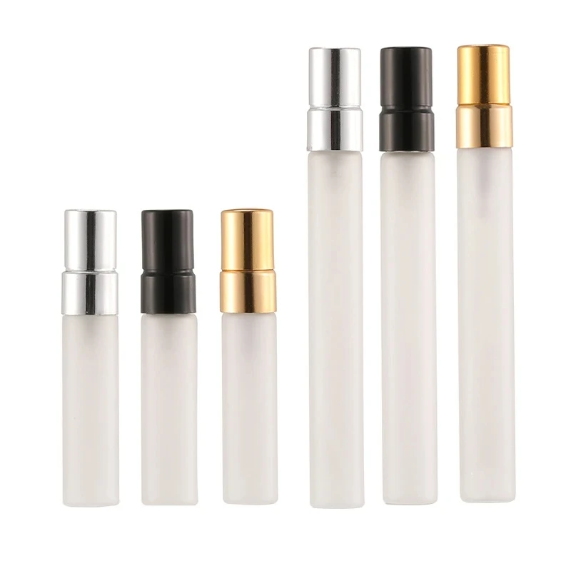 20 개/몫 3ML 5ML 10ML 미니 휴대용 다채로운 유리 향수 병 알루미늄 분무기 여행에 대 한 빈 화장품 용기