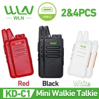 WLN KD-C1 UHF 400-470 Mhz Mini Walkie Talkie 16 Channel  Tpye-C Charging KD-C1T Portable Walkie Talkie 1