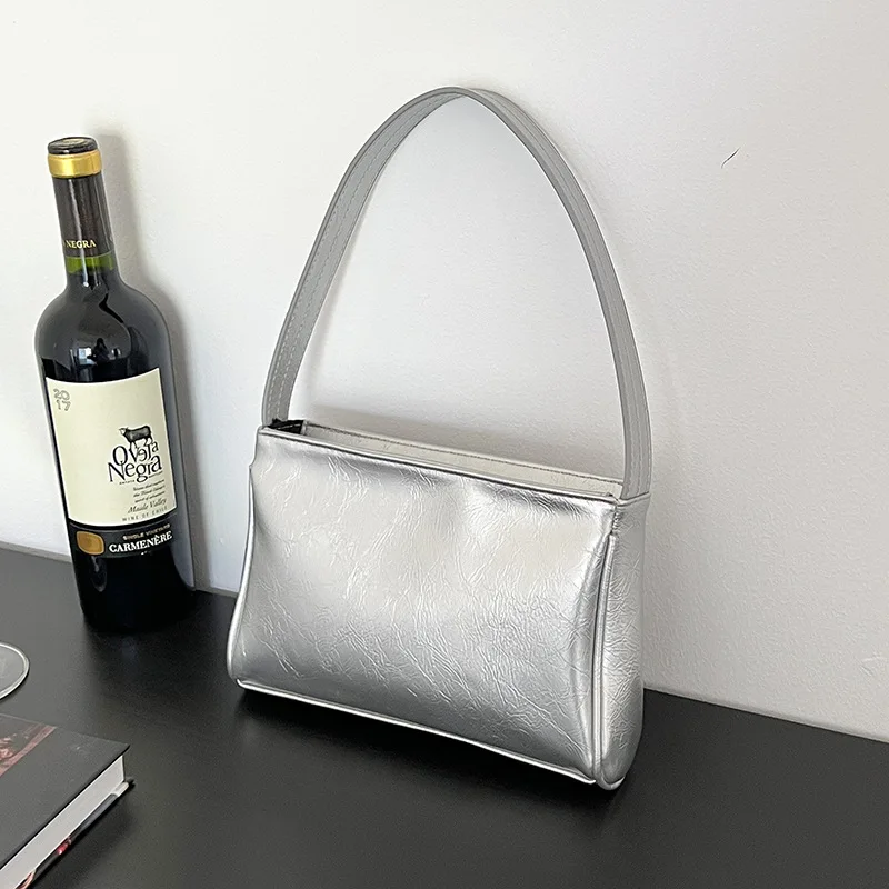 

2023 New Spring Korean Style Women's Handbag Fashion Single Shoulder Niche Texture Underarm Small Square Bag