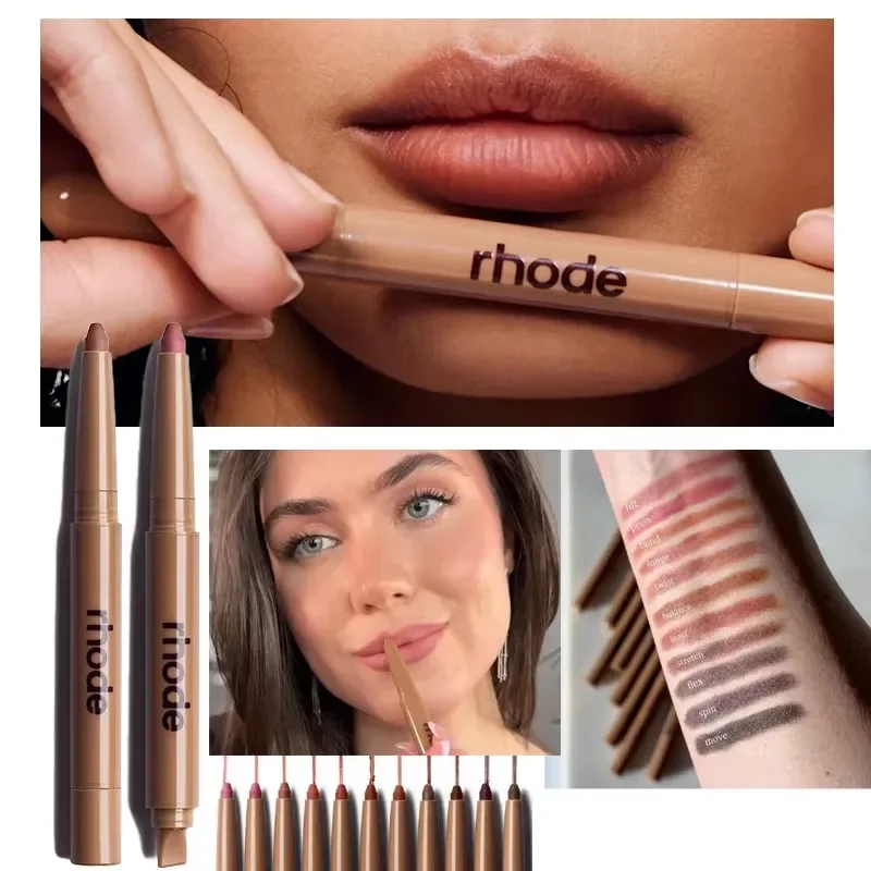 Rhode Lip Shape Pen Skin Peptide Lip Liner Matita per Labbra a Lunga Durata, Tinta Labbra, Rossetto in Polvere, Fard, Lucidalabbra, Rouge, Lipliner