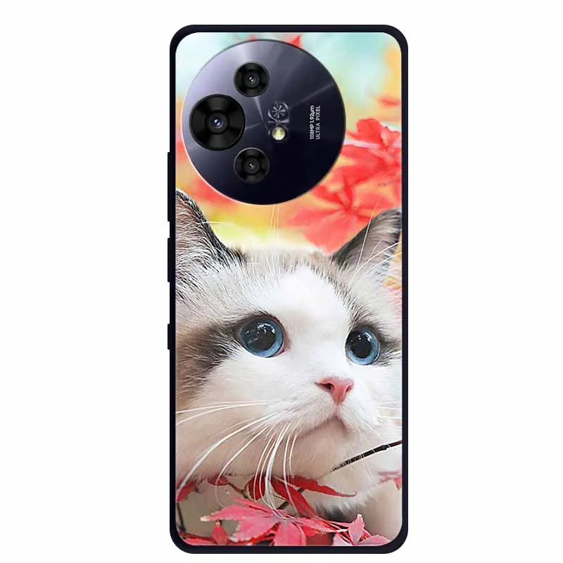 Black Silicone Protective Back Cover - Stylish and Durable Bumper Coque for TCL 50 Pro NxtPaper 5G