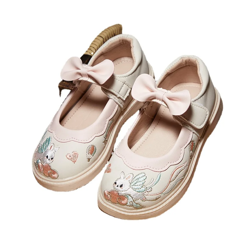 Zapatos Ni&ntilde;a Ethnic Girl Shoe Autumn New Cute Princess Shoe Embroidered Kid Dance Single Mary Jane Shoeтуфли
