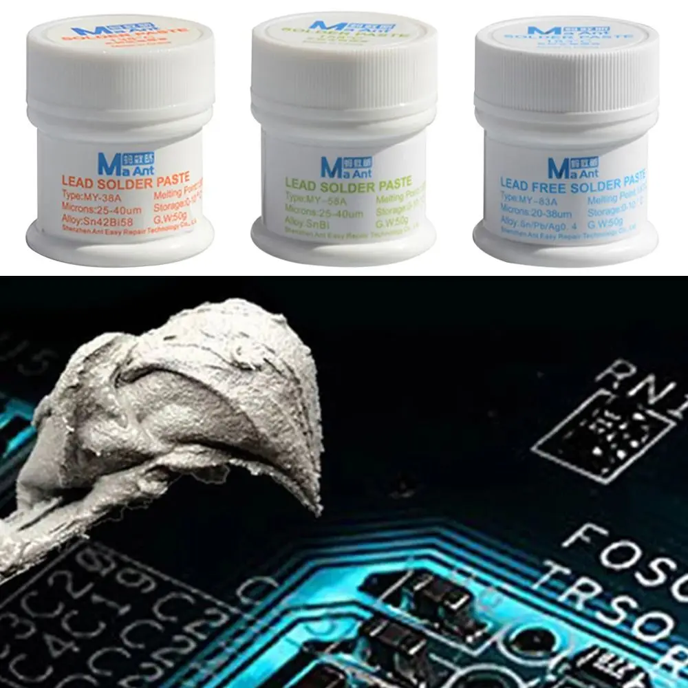 

Repair Lead Free Leaded Medium Low Temperature Tin Paste Special For Iphone X Xs Max Solder Flux 138 158 183 Centigrade