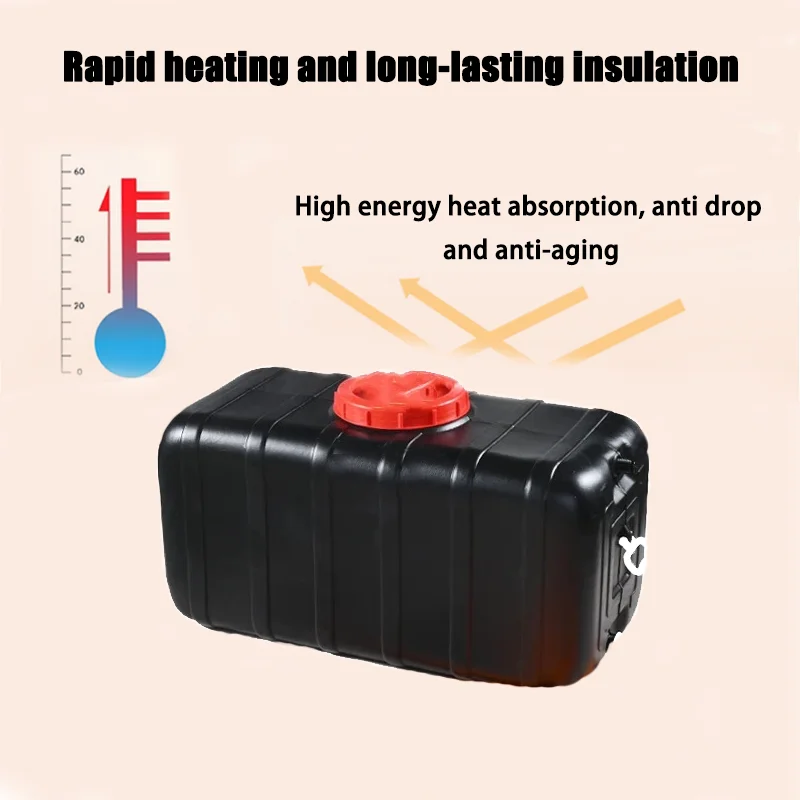 RV Luggage Racks Thickened Drying Bucket Black BathTank Solar Hot water box Summer Water Tank Household Water Storage Outdoors