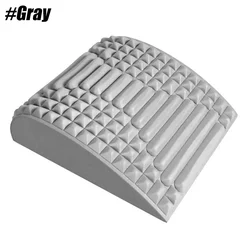 Ergonomic Back and Neck Massager with Lumbar Support (Grey)