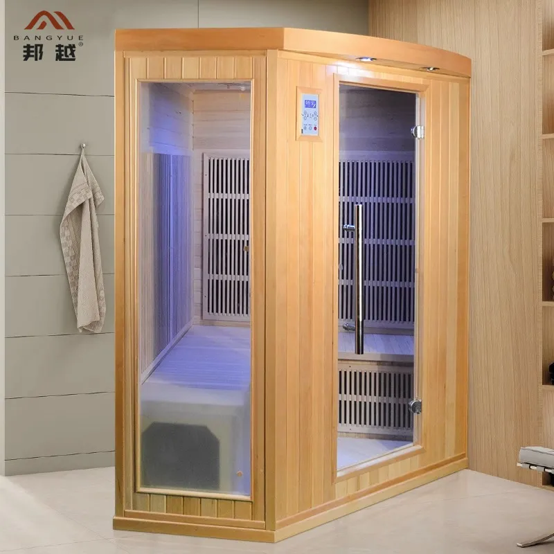 Household solid wood hemlock sweat steam room anhydrous light wave energy sauna family multi-person sweating room