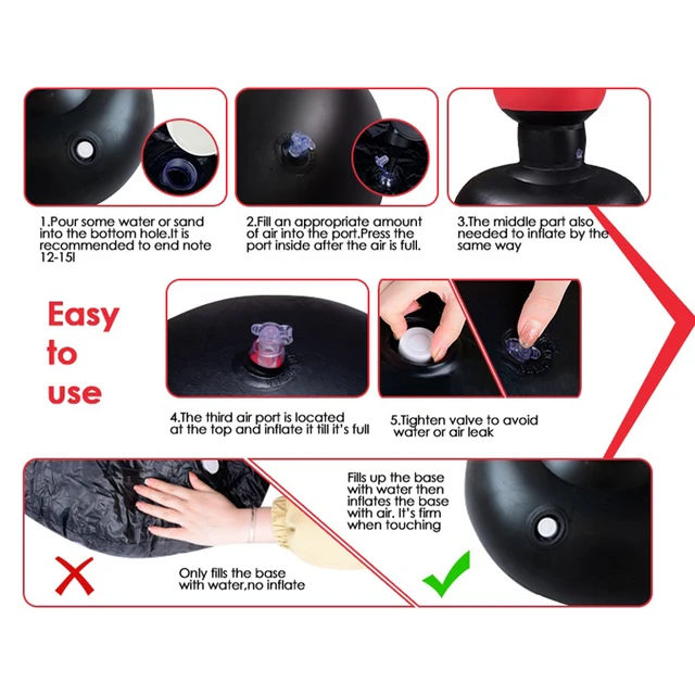 복싱, 무에타이, 훈련, 스트레스 해소, 피트니스에 최적의 풍선 복싱 가방