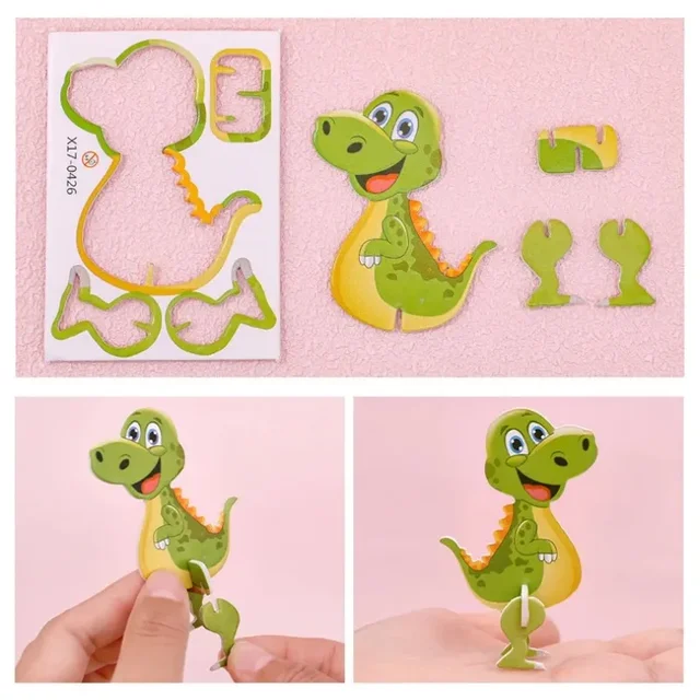 10PCS 3D Insect Paper Model Puzzle Assembled Brain Teaser Games Montessori Educational Toys for Children Jigsaw Puzzle Kids Toys 5