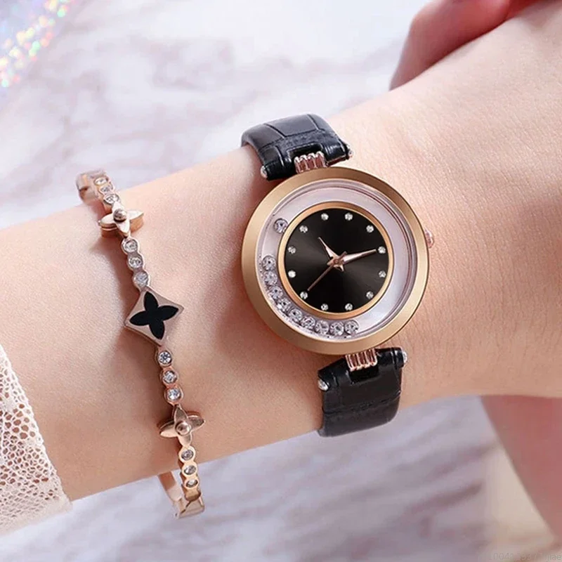 

Watches For Women Female Luxury Temperament Ladies Watch Leather Belt Diamond Watch Analog Quartz Watch Reloj Mujer Montre Femme