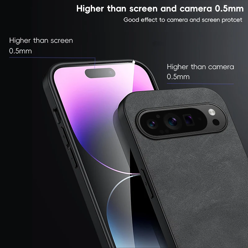 Premium PU Leather Shockproof Phone Case with Soft Back Cover