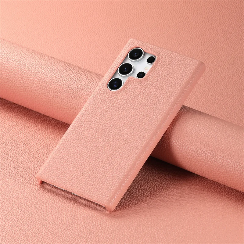 Luxury Soft Lychee Pattern Leather Shockproof Bumper Case