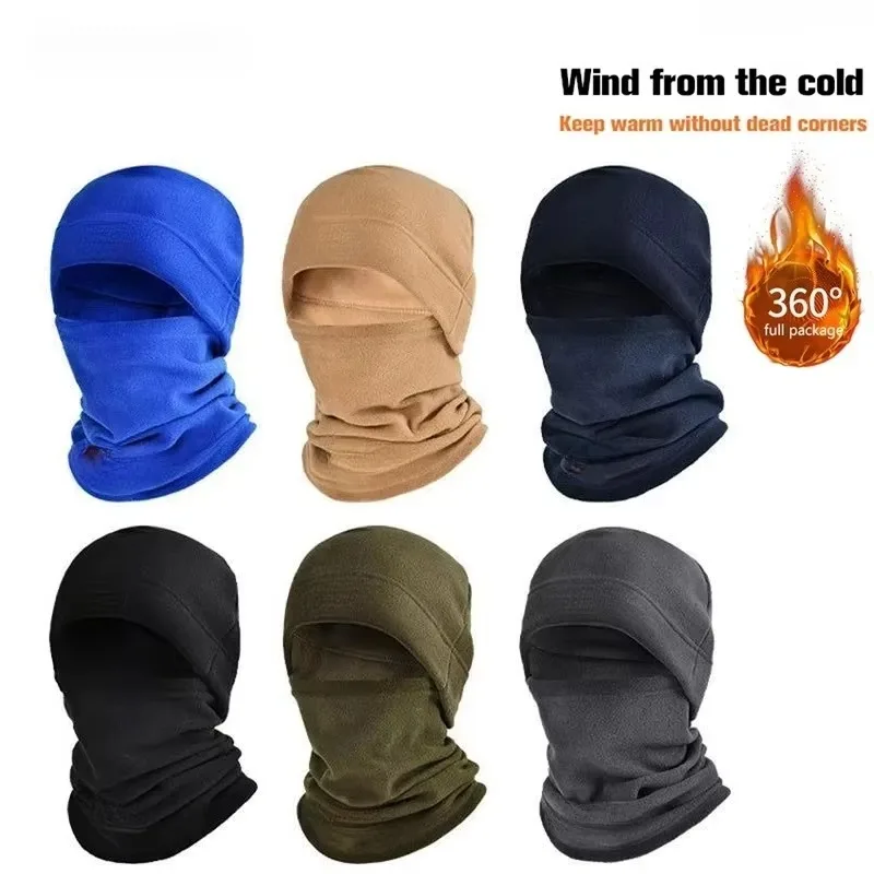Winter Warm Outdoor Fleece Hat Scarf Thickened Autumn Winter Men Women Coldproof Warm Cycling Mountaineering Riding Mask Set