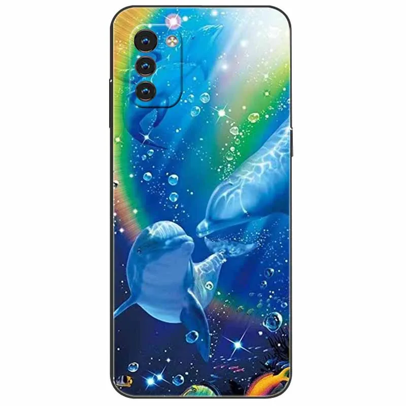 Stylish Painted Silicone Protective Case - Black with Cute Design