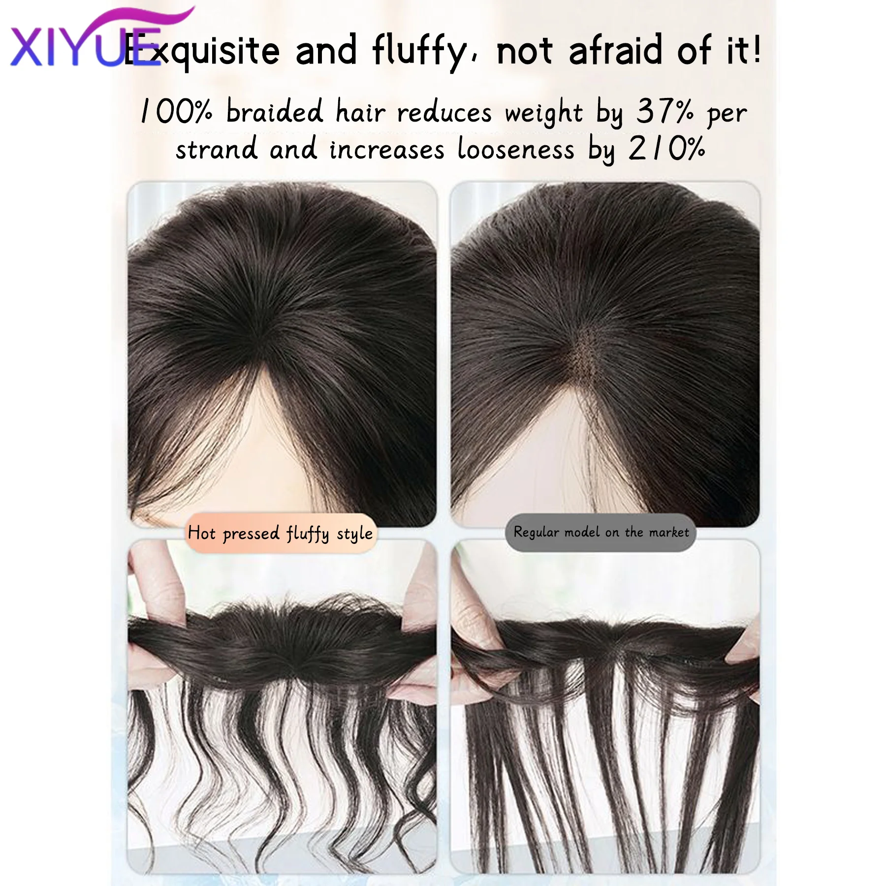 synthesis  Curly Bangs Clips in Breathable Lace Toppers for Women Curl Baby Hair Fringe Thinning Hairpieces Extension