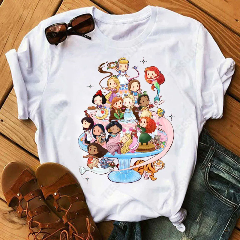 Disney Women's T-Shirt Summer Loose Casual Breathable Cute Cartoon Fashion Cool W | ChicGrl