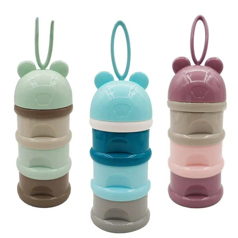 3 layers Baby Food Storage Box Toddle Kids Formula Milk Powder Container Portable baby bottle Essential Cereal Boxes baby stuff