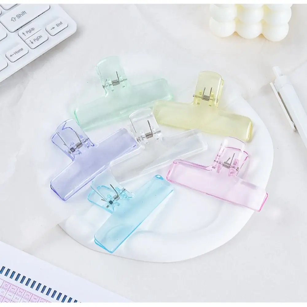

Transparent Acrylic Binder Clip Planner Clips Paper Clamp Organizer Office File Clamps Holder Stationery Decor School Supplies