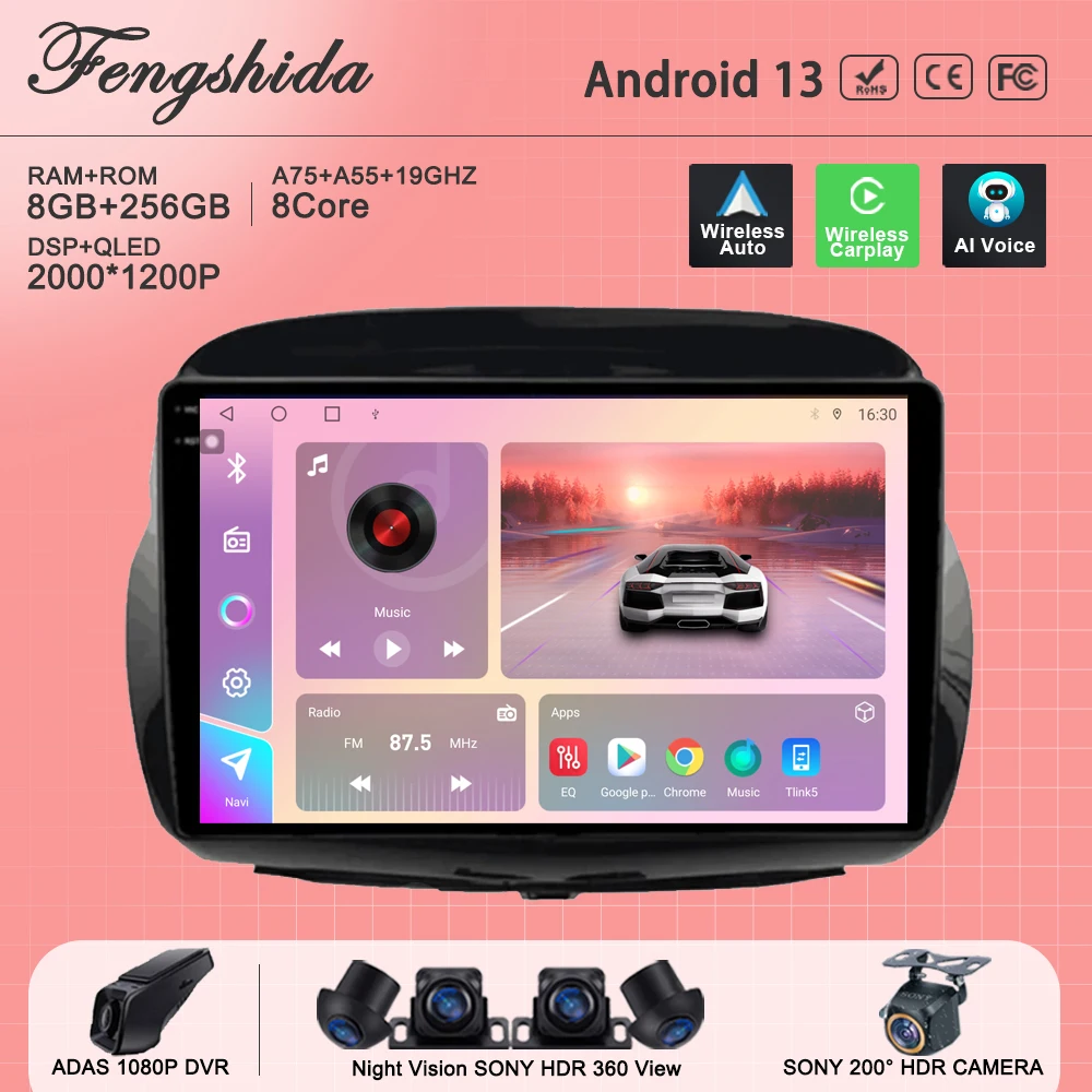 

Android 13 For Honda FRV FR-V EDIX 2004 2005 2006 2007 2008 2009 Auto Radio Multimedia Player Navigation No 2din DVD 5G WIFI BT