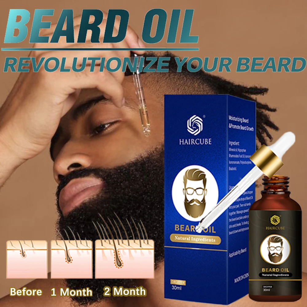 30ml Natural Effective Beard Growth Essential Oil Thicken More Beard