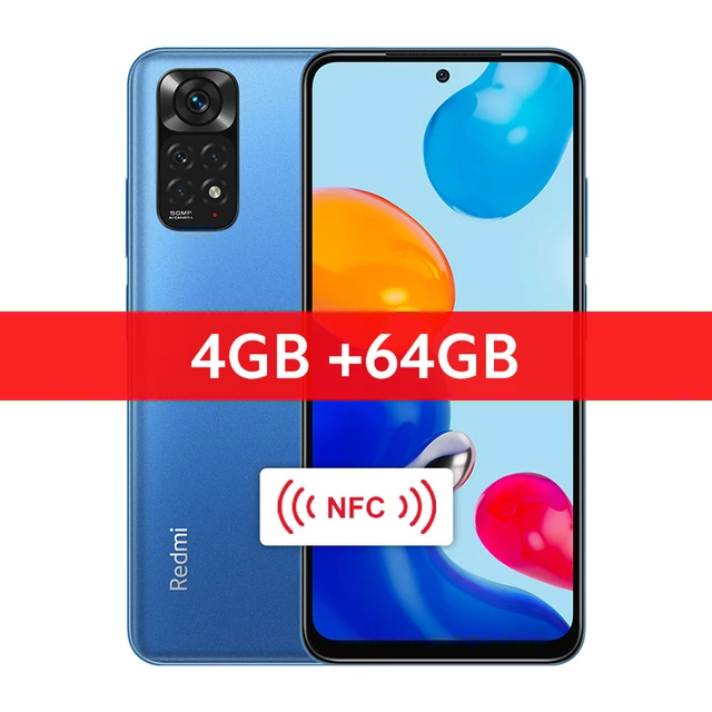 Global Version Xiaomi Redmi Note 11 Mobilephone NFC Snapdragon 680 Octa Core 33W Pro Fast Charging 50MP Quad Camera 90Hz 5000mAh cell phone with dual sim Android Phones