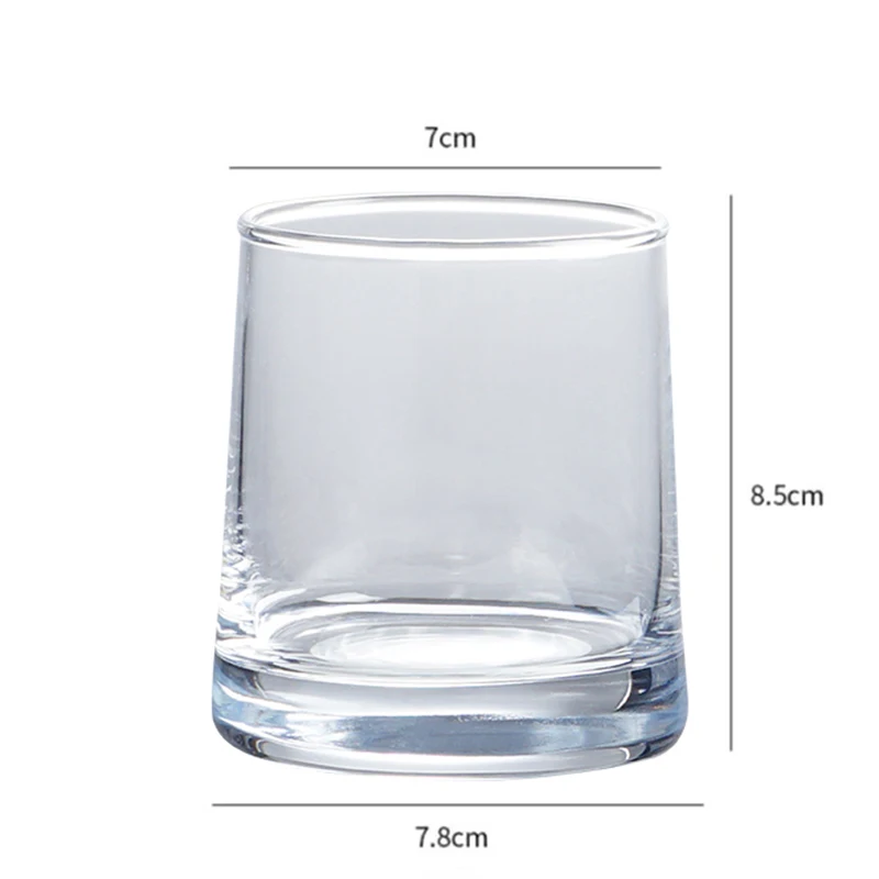 250ml Whiskey Glass Cup Juice Milk Cocktail Foreign Wine Drinking Glasses Drinkware Household Party Transparent Wedding Gifts