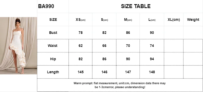 Mini Dress Size Chart