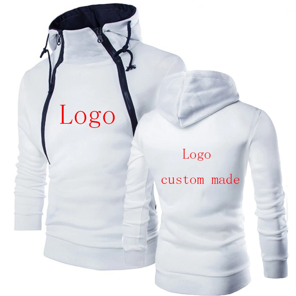 2023 New Spring and Autumn Custom Logo printing tri-color sports Harajuku hoodies men's solid color hoodies popular coat