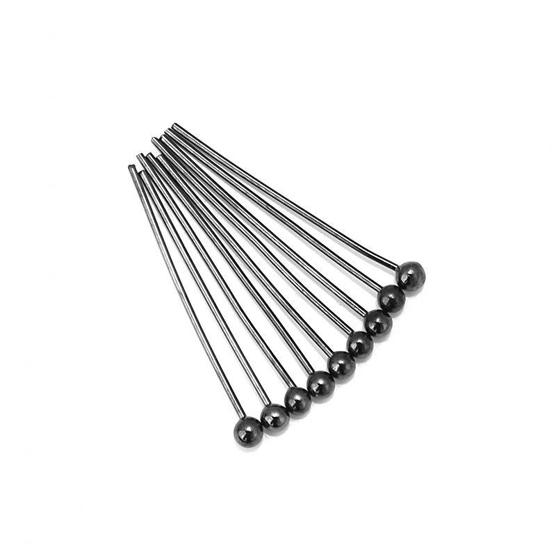 100 יחידות/חבילה סיכות כדור נחושת בצבע זהב, ברונזה, רודיום וכסף ליצירת תכשיטים ואביזרים ליצירת תכשיטים