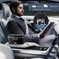 Boîte à déjeuner électrique 2 en 1, chauffe-aliments portable anti-fuite, boîte à déjeuner bento micro-ondes 1.5/2/2.5 L avec récipient en acier inoxydable 4