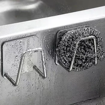 1/3/6pcs Lavello In Acciaio Inox Spugna Rack Per Spugna Filo di Acciaio Sfera Pasta Drenante Il Paruro Interno Del Lavello Forniture Da Cucina 1