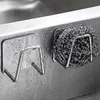 1/3/6pcs Stainless Steel Sink Sponge Rack For Sponge Steel Wire Ball Draining Paste The Inner Wall Of The Sink Kitchen Supplies 1