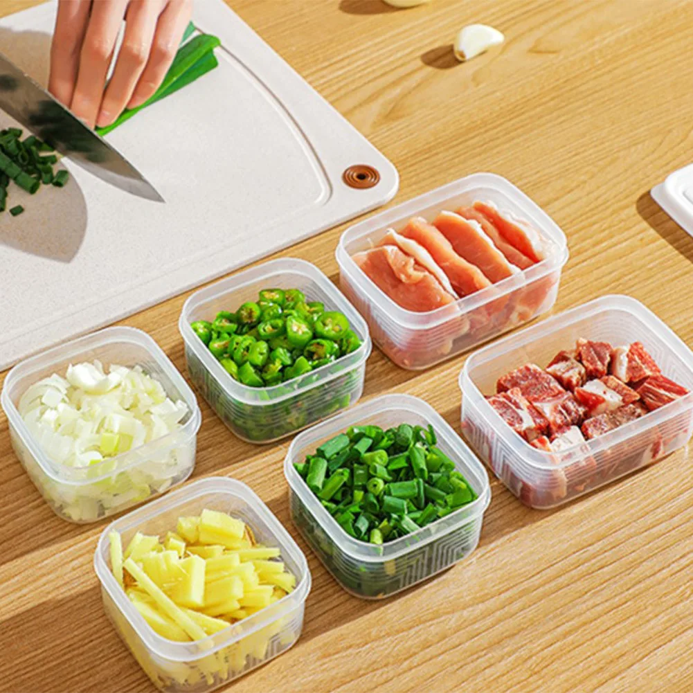 

1pc Food Airtight Box PP PE Grade Crisper Box Storage Food Sealed Boxes Clear Freezer Safe Dispenser Kitchen Organizations