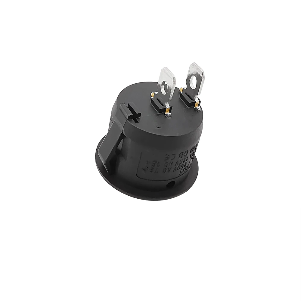 KCD1-105 20 mm Diameter Round Rocker Switch AC 250V/6A 125V/10A Round Boat Rocker Power Push Button Switch Red Black 2