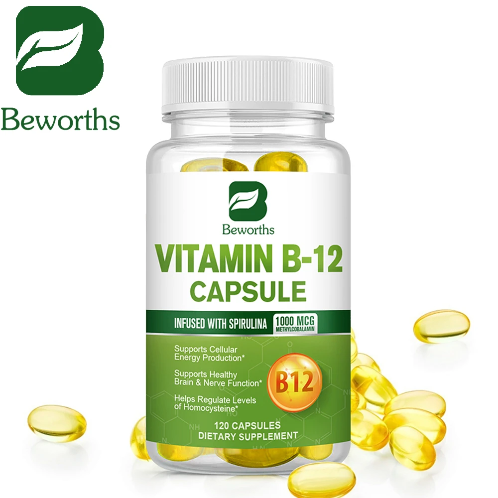 BEWORTHS Vitamin B12 Capsule 1000 Mcg Methyl B12 Organic Spirulina