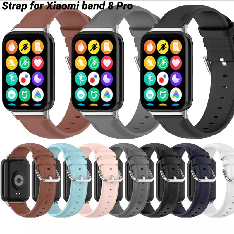 

Ремешок из коровьей кожи для Mi band 8 pro, сменный спортивный браслет для смарт-часов Xiaomi band 8 Pro