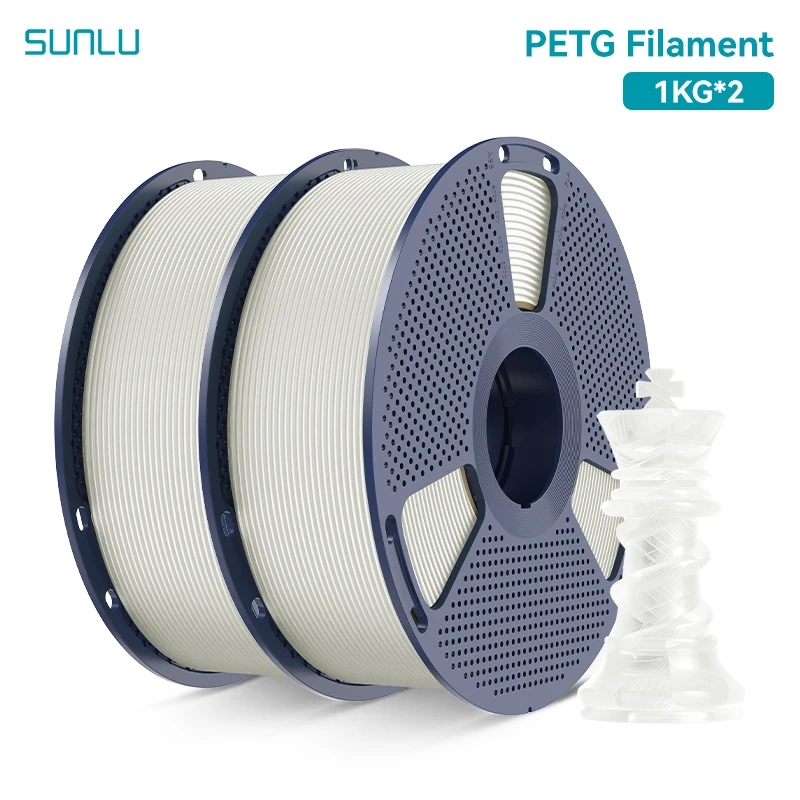 SUNLU PETG 2KG 1KG/roll 3D Printer Filament 1.75mm High transparency Colorful Tolerance+/-0.02mm DIY Gift Printing Fast Shipping