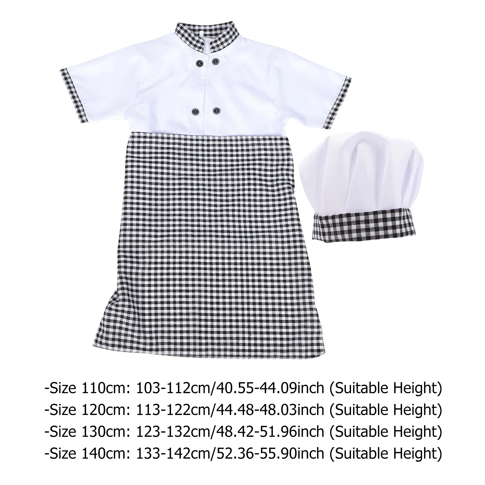 Little Chef Cosplay Clothes Kids Coat Jacket Costume for Boys and Girls Hat Apron Cotton Hats 4