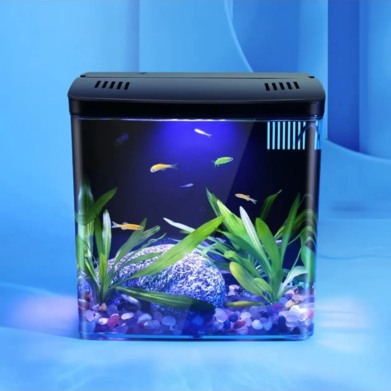 Fish Tank Fish Tank Living Room Small Mini Douyu Tank Household Tabletop Ecological Self Circulating Back Filter Goldfish