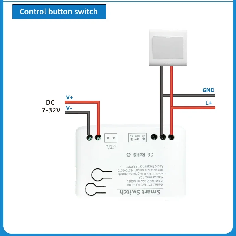 Tuya Smart Life 5V 32V Passive Dry Contact WiFi Switch Relay Temperature Humidit