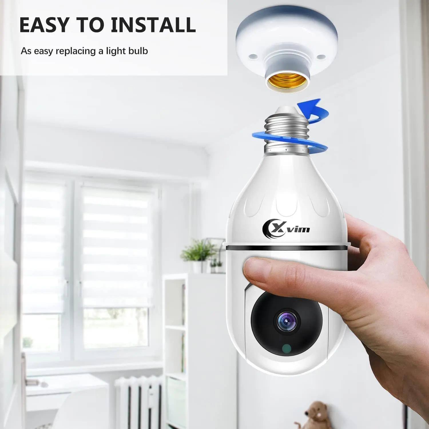 Wireless Bulb Camera Wifi E27 Bulb Camera 360 degree PTZ Audio WiFi Security Camera Full-color High-definition Night Vision 4