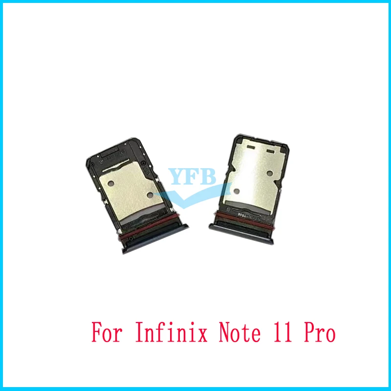 Phone Sim Tray Holder For Infinix Note 11 Pro X697 Zero X Pro X6811 Note 11s X698 Sim Card Tray Reader Holder Adapter Repair Spare Parts