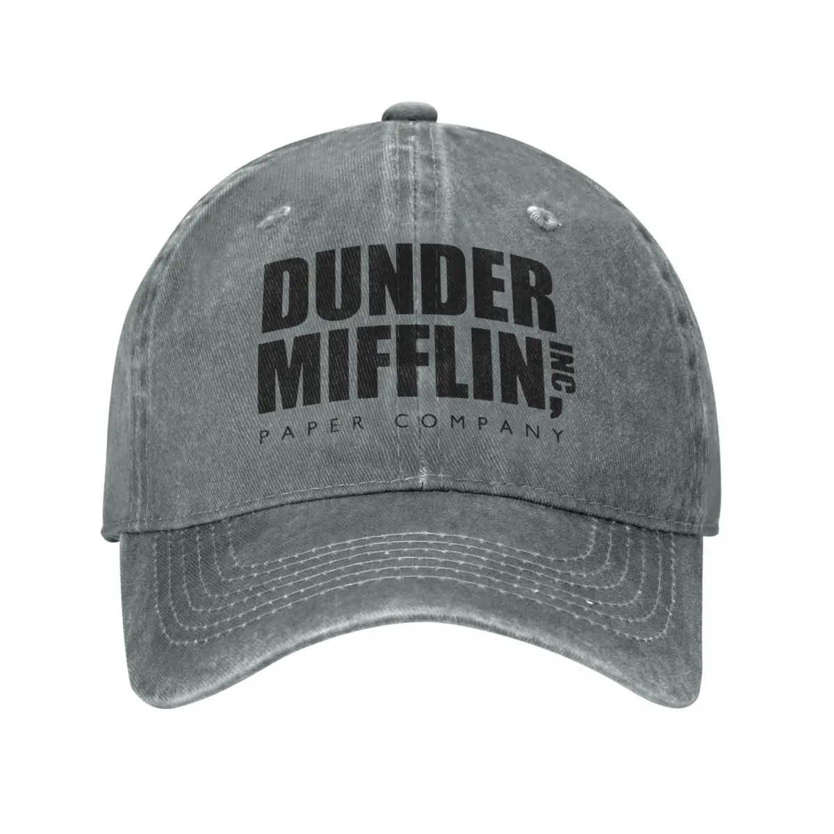 The Office Dunder Mifflin Tv Baseball Cap Distressed Denim Hats Cap Vintage Outdoor Running Golf Unstructured Soft Snapback Cap