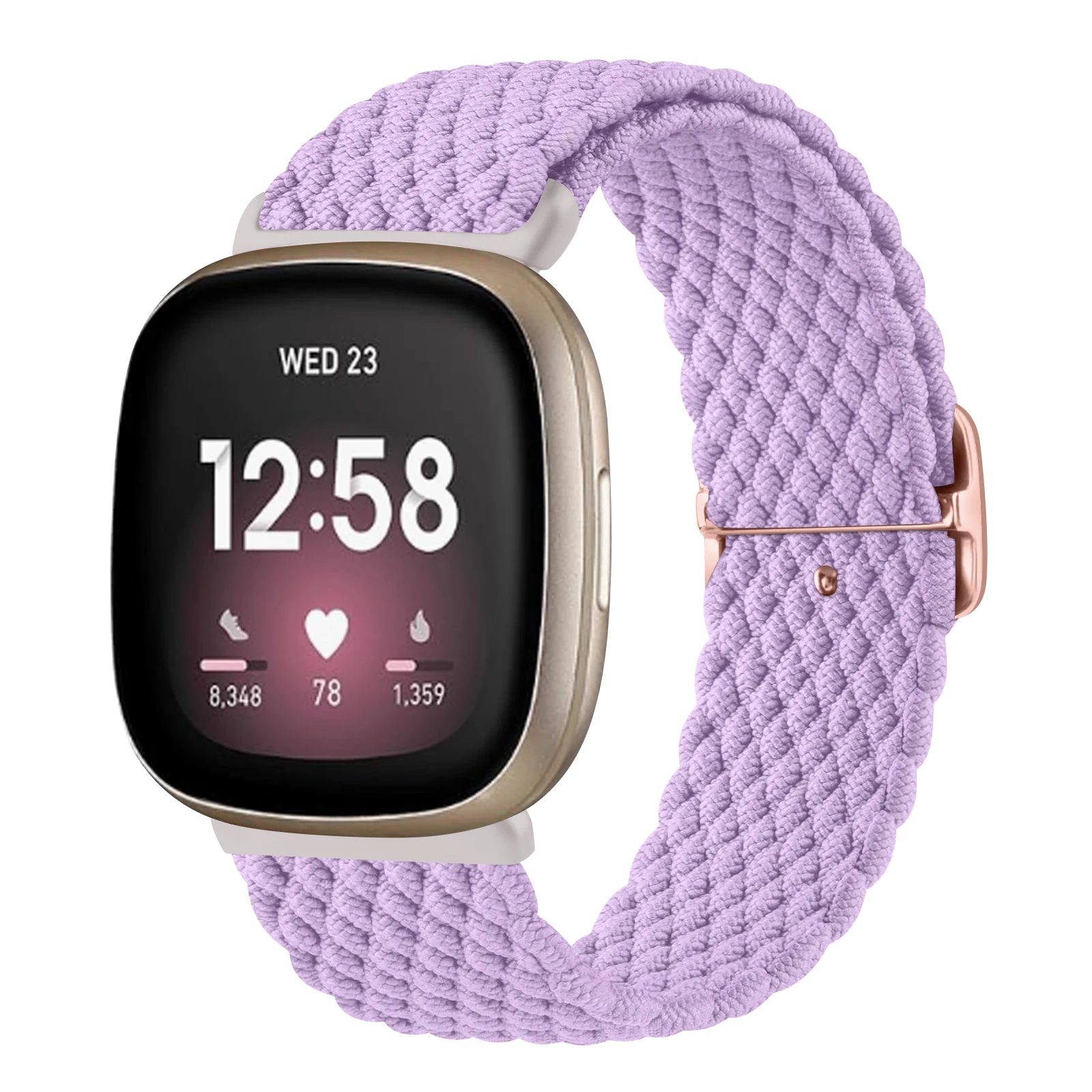 

Braided Solo Loop Strap for Fitbit Versa 3 4 Band Adjustable Nylon Watchband Bracelet for Fitbit Versa Sense/Sense 2 Watchband