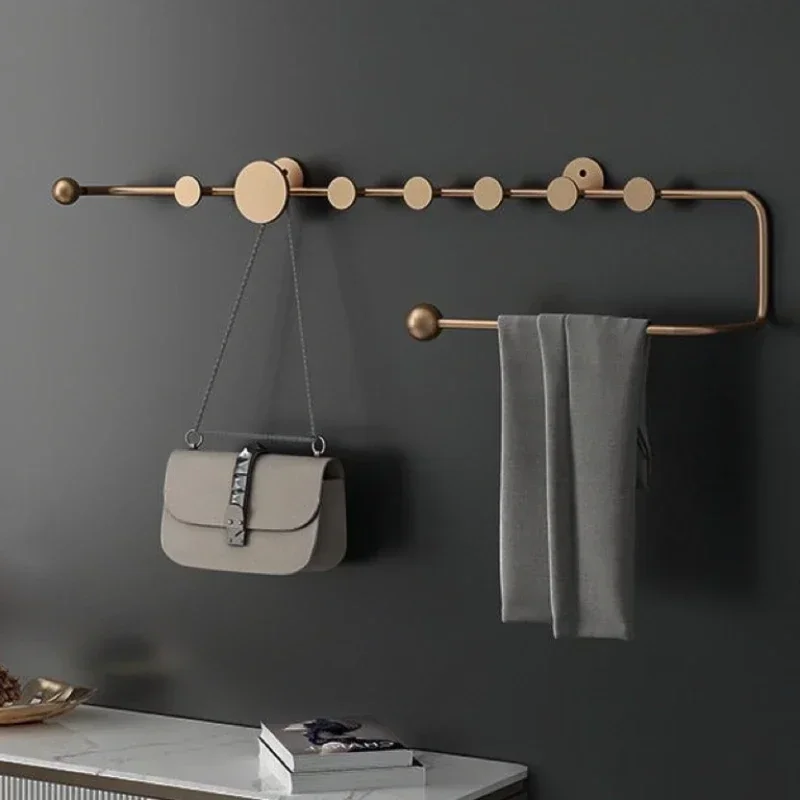 Nordic Luxury Clothes and Hat Rack Bedroom Wall-mounted Decorative Coat Stand Bathroom Towel Hooks Entryway Apparel Organizer