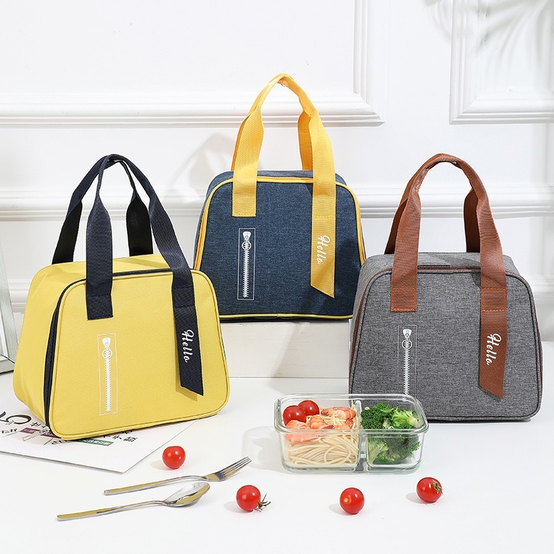  Color matching fashionable versatile lunch box bag, a must for work and school, bento bag, thermal insulation lunch box, tote ba 