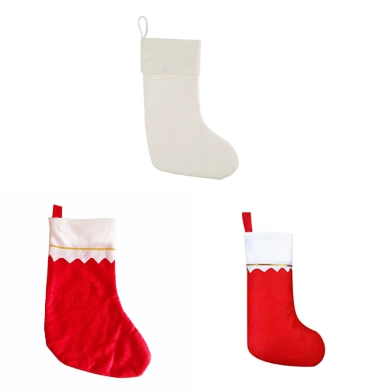 

Christmas Stockings Non-woven Fabric Socks Gift Bag Hanging Christmas Tree Ornaments Christmas Decorations 2024 New Year