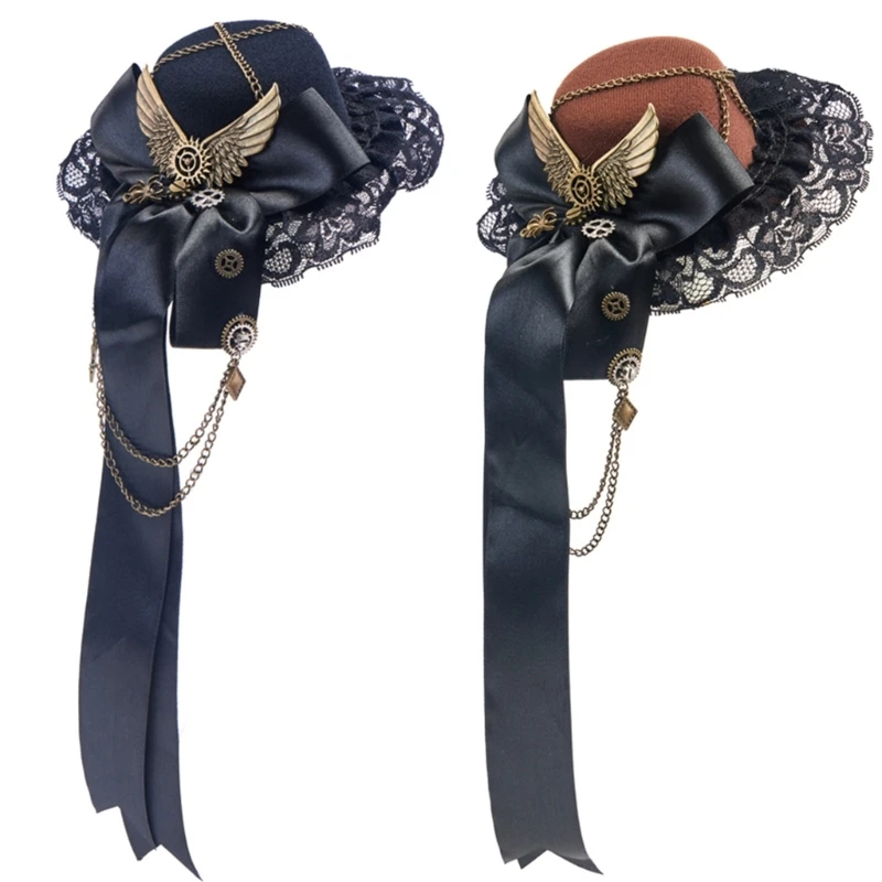 Sombrero Steampunk De Copa Con Mano Esquelética | Fieltro Y Engranajes Vintage | Unisex Para Halloween Y Cosplay