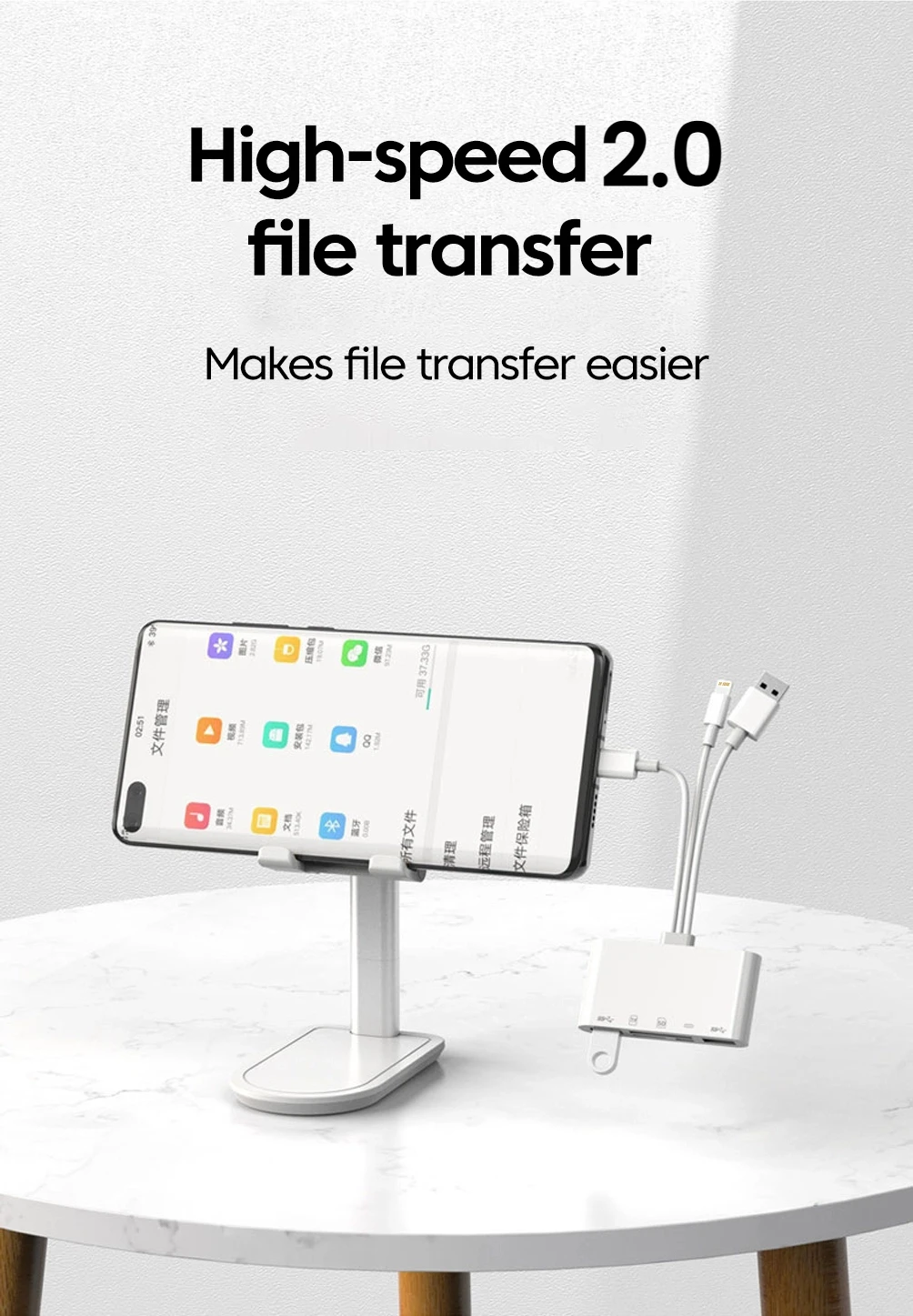Coolcirc 3 in 1 5function SD Card Reader USB-C HUB For Laptop iPhone Macbook PC