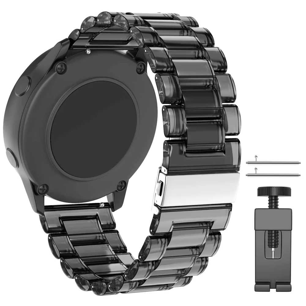 Cinturino Trasparente Per Samsung Galaxy Watch 4/Classic/3/5/Pro/Active 2 Glacier 20Mm/22Mm Bracciale A Maglie Huawei Gt Muslimate